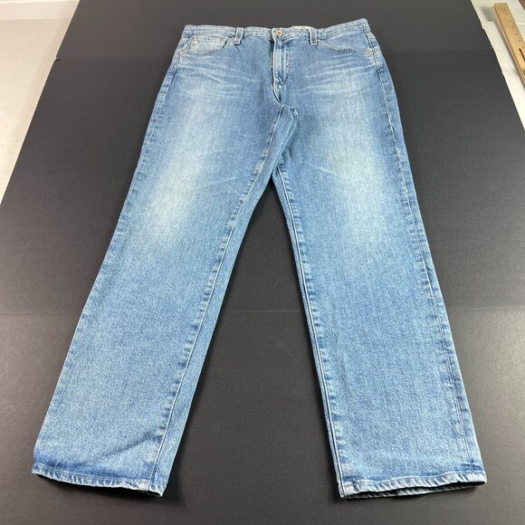 Adriano Goldschmid Jeans Womens 31x27* Isabelle Straight Crop Blue Denim Tag 31R - Picture 1 of 16